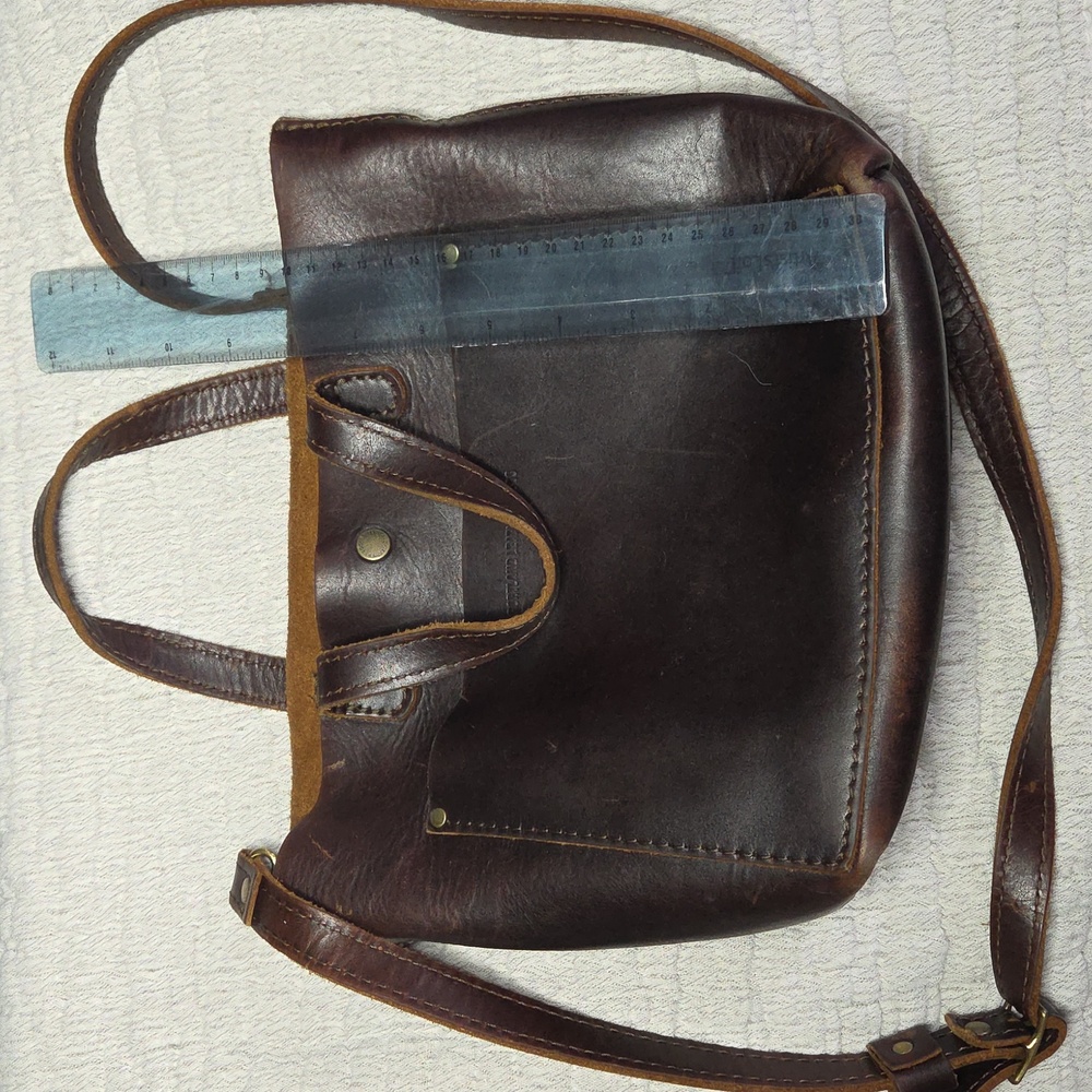Portland Leather Mini Crossbody Bag Brown - Picture 7 of 8